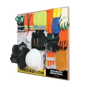55913 / EX80-IND-1T Truper Exhibidor de Seguridad industrial, 80x80 cm, 1 tablero