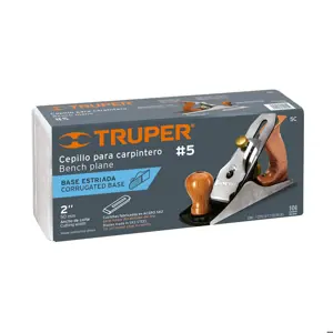 Cepillo para carpintero #5 base estriada, Truper