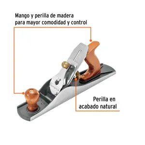Cepillo para carpintero #5 base lisa, Truper