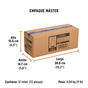Adaptador para matraca de cuadro 3/8