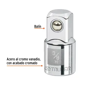 Adaptador para matraca de cuadro 3/8