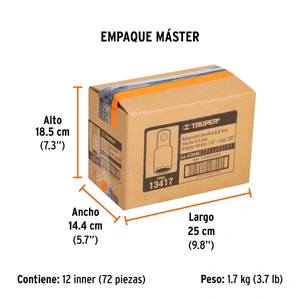 Adaptador para matraca de cuadro 1/4