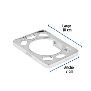 Foset Portavaso cepillero, metálico, cromo, BASIC