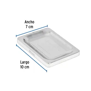 Foset Jabonera metálica, cromo, BASIC