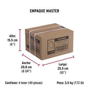 Fiero Bolsa c/10 abrazaderas mini sin fin reforzadas #4, 3/8-5/8