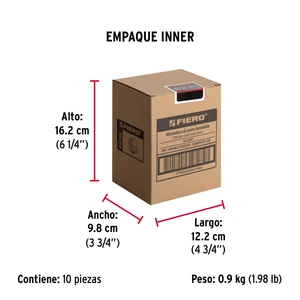 Fiero Bolsa c/10 abrazaderas mini sin fin reforzadas #7, 1/2 -7/8