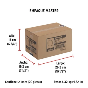 Fiero Bolsa c/10 abrazaderas sin fin reforzadas #10, 3/4 - 1-1/16