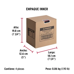 Fiero Bolsa c/5 abrazaderas sin fin reforzadas #60, 3-5/16-4-1/4