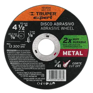 Disco para corte de metal 4-1/2