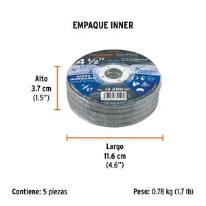 Truper Disco Tipo 27 de 4-1/2