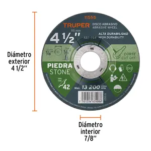 Truper Disco Tipo 42 de 4-1/2