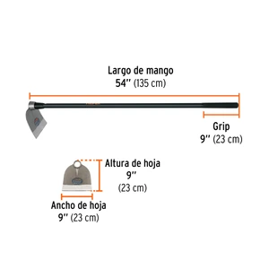 Azadón Centroamericano 2.5 lb con mango 54