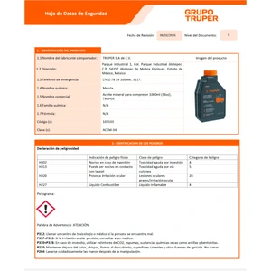 Aceite mineral para compresor 1000ml (34oz), Truper