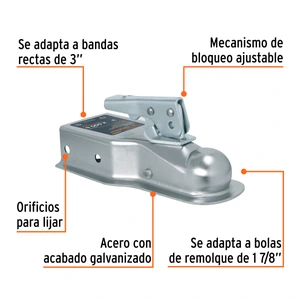 Acoplador para remolque, para bola de 1-7/8