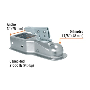 Acoplador para remolque, para bola de 1-7/8
