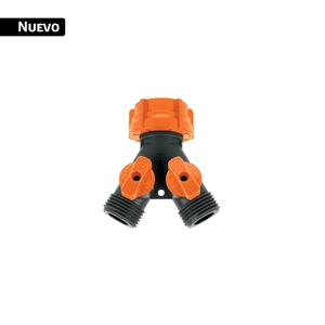 104217 / AD-2T Conector 'Y' 3/4' plástico con tuerca móvil p/manguera