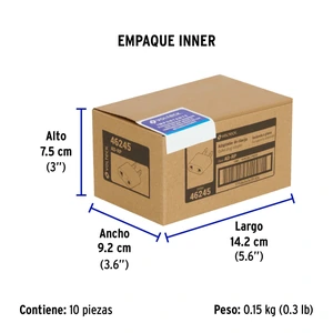 Adaptador barra redonda a plana, Volteck