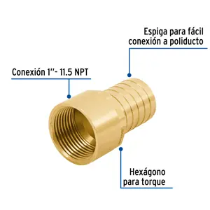 Adaptador hembra de latón 1