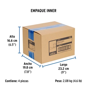 Portavaso cepillero metálico con vaso de vidrio, Foset Aero