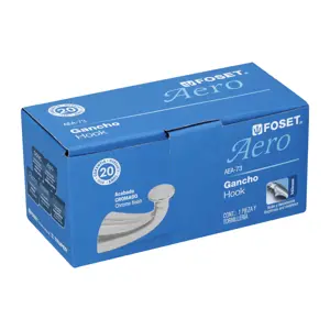 49635 / AEA-73 Gancho sencillo metálico para toalla, Foset Aero