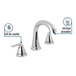 Mezcladora lavabo taladros separados, cromo, FOSET AERO