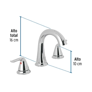 Mezcladora lavabo taladros separados, cromo, FOSET AERO
