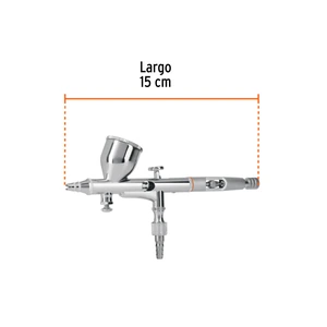Pistola aerográfica de gravedad con vaso fijo, Truper