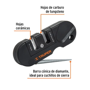 Afilador de cuchillos, de bolsillo, Truper