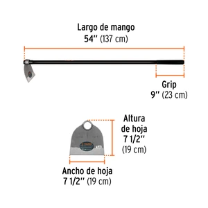 Azadón Lane No.1 de 1.8 lb con mango de 54