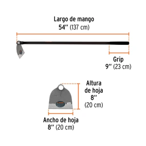 Azadón Lane No.2 de 2.0 lb con mango de 54