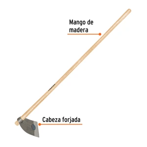 Azadón Lane No.3 de 2.1 lb con mango madera de 54