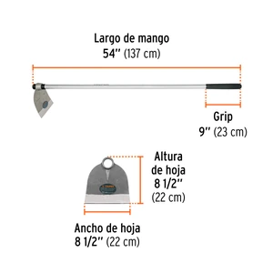 Azadón Lane No.3 de 2.1 lb con mango de acero 54