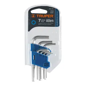 Truper Juego 7 llaves allen mm punta hexagonal con organizador
