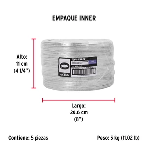 Kilo de alambre galvanizado, calibre 14.5, FIERO