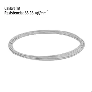 Fiero Rollo de 30 g de alambre galvanizado calibre 18, en bolsa