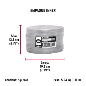 Kilo de alambre galvanizado, calibre 22, FIERO
