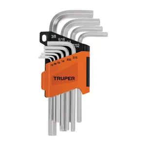 15539 / ALL-10P Truper Juego 10 llaves allen std punta hexagonal con organizador