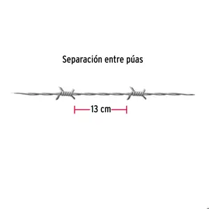 Rollo de alambre de púas 360m calibre 15.5, FIERO