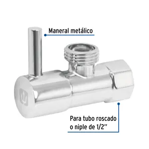 Foset Llave angular, 1/4 vuelta, sin contratuerca, maneral palanca