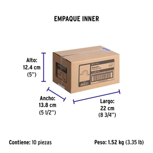 Bolsa con 5 abrazaderas 1-1/2