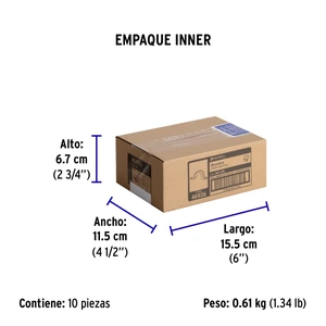 Bolsa con 10 abrazaderas 3/8