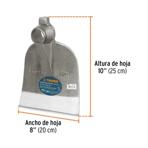Azadón oreja y martillo No. 1 de 2.6 lb, sin mango, TRUPER