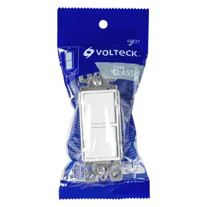 Volteck Interruptor dúplex, 1 sencillo y 1 de 3 vías, línea Classic