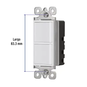 Volteck Interruptor dúplex, 1 sencillo y 1 de 3 vías, línea Classic