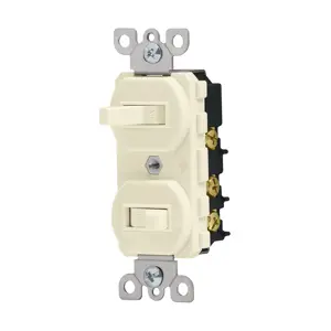 46002 / APDO-S Interruptor dúplex de palanca, Standard, marfil, Volteck