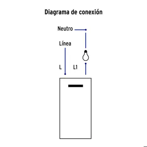 Volteck Interruptor sencillo 1 módulo, línea Española, color blanco