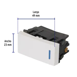 Volteck Interruptor de 3 vías, 1 módulo, línea Española,color blanco