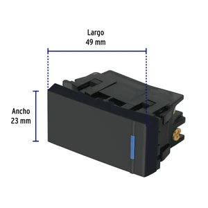 Volteck Interruptor de 3 vías, 1 módulo, línea Española,color negro