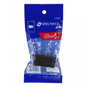 Volteck Interruptor sencillo 1 módulo, línea Española, color negro