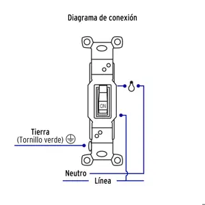 Interruptor vertical de palanca, Standard, blanco, Volteck